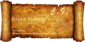 Czira Ildikó névjegykártya